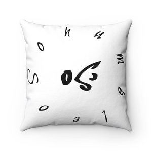 White Polyester Throw Pillow by oSohumble©
